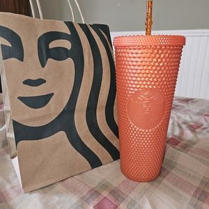 Starbucks halloween 2022 orange cold cup